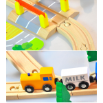 Set trenulet 75 piese - Wooden Farm Track